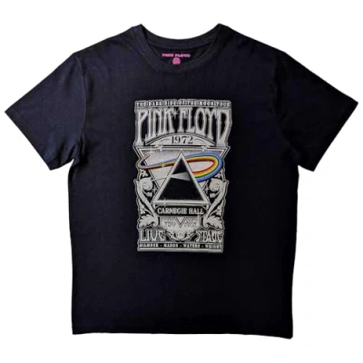 Image of PINK FLOYD Childrens/Kids Carnegie Hall Poster T Shirt (13 14 Years) (Black)