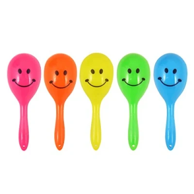 Image of HENBRANDT Mini Maracas Smile Face Musical Instruments Assorted Colours (Pack of 108)