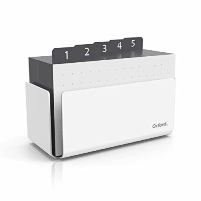 Image of Oxford at Hand Note Card Organizer, 25 Dot Grid Cards, Charcoal, 1 Each (3342014)