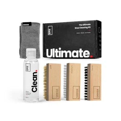 Image of SHOEGR Ultimate Shoe Cleaning kit Suitable for Sneaker, Nubuck, Canvas, Knit, Trainers, Multi Material &amp; Suede care Solution, Brushes Microfiber Towel Cleaner