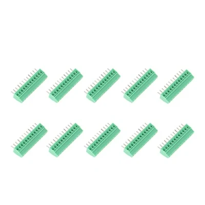 Image of Oumefar 10Pcs/Set 12 Pin PCB Pitch Universal Screw Terminal Block Connector 2.54mm Green 10 Set Mount for Wiring