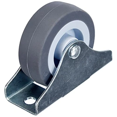 Image of Wooden Fixed 50 x 19 MM, Tpe Wheel Grey