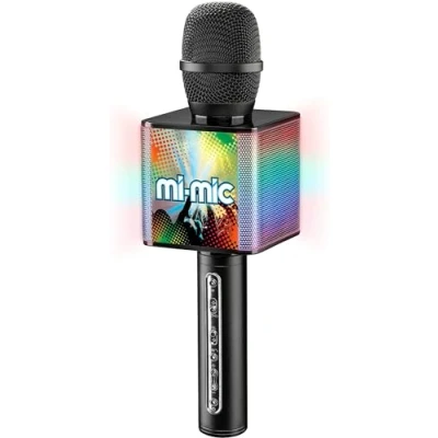 Image of Mi Mic TY6086 Kids Karaoke Microphone with Phone Holder and Voice Changer, Multi
