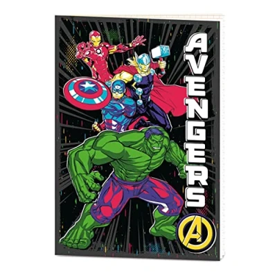 Image of Marvel The Avengers A5 Exercise Notebook with Graph Squares Pages Official Merchandise