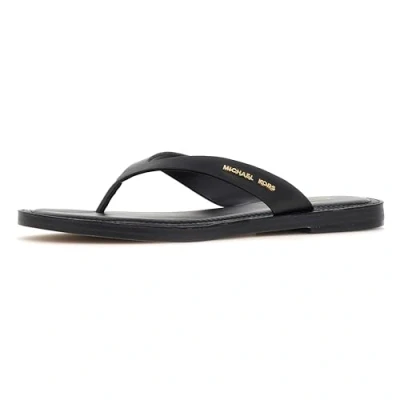 Image of Michael Kors KOKO Tbar sandals, Women&#039;s, Size: 6.5, Black Leather