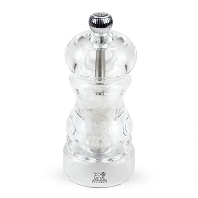 Image of Peugeot Nancy Manual Salt Mill Adjustable Grinder Acrylic, Clear, 12 cm