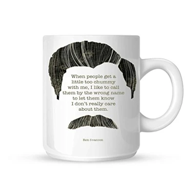 Image of Classic Ron Swanson Quoteparks Mya Coffee Coffe Mug , Custom Mug, Personalised Photo Unique Gift by DK Collection