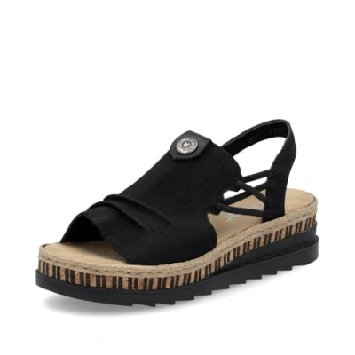 Image of Rieker V7972 00 Womens Sandals Black