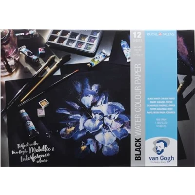 Image of Van Gogh Black watercolour paper pad 42 x 29.7 cm (A3), 360 g, 12 sheets