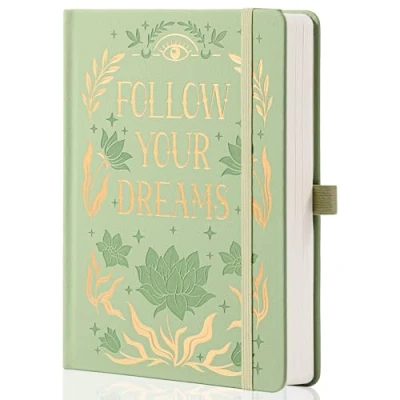 Image of MGGAO Bullet Dotted Notebook for Women Men, 190 Numbered Pages Journal, A5 Butterfly Floral Journals Writing, Aesthetic Notebooks, Work School Note Taking, 5.4&quot; x 8.4&quot;