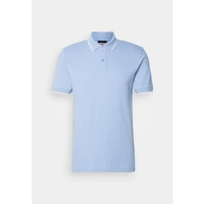 Image of BOSS Passertip men&#039;s Polo shirt in Blue