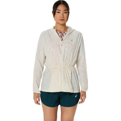 Image of Asics ROAD Packable Jacket Windbreaker, Women&#039;s, Size: Large, Birch