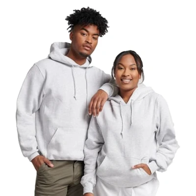 Image of Russell athletic Men&#039;s Dri Power Pullover Fleece hoodies, Ash, L UK