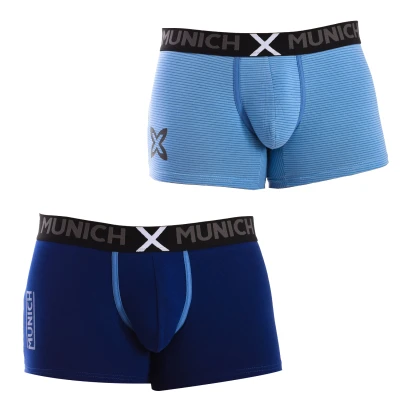 Image of Munich Pack 2 Mens elastic cotton boxers MU_DU0280 Green Size X Large