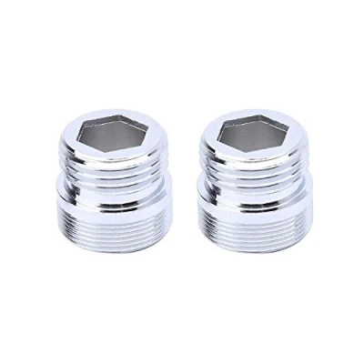 Image of Vogueing Tool Faucet Adaptor 1/2&quot; Thread Connector Solid Metal Aerator for Kitchen Washroom Tap (M20 1/2, 2Pcs)