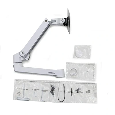 Image of Ergotron LX Extension and Collar Kit Mounting component (articulating arm, installation hardware, cap cover, pole collar) for Monitor white with grey accents screen size: up to 40&quot; mount