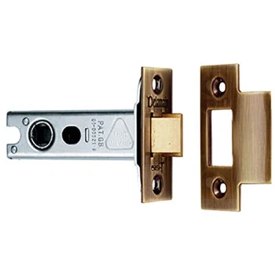 Image of 76mm Heavy Sprung Tubular Door Latch Swivel Function Florentine Bronze Standard Interior Forends, Strike Plate, Dust box and Screws Included