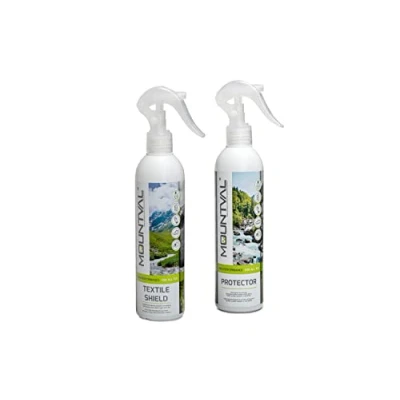 Image of Mountval Protector Set, 2 x 300ml, Textile Shield for Clothing, Shoes, Leather, Nubuck, Suede, Fabric &amp; GORE TEX