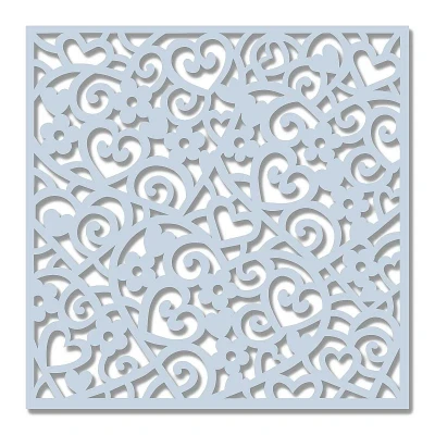 Image of Sweet Dixie SDST0043 6&quot; x Stencil Cascading Hearts, Off/White