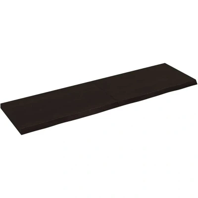 Image of vidaXL Bathroom Countertop Dark Brown 140x40x(2 4) cm Treated Solid Wood