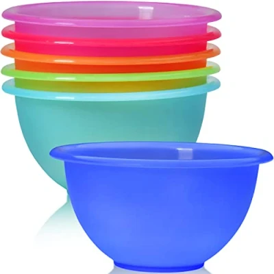 Image of idea station Neo Plastic Bowls 6 Pieces 16 cm / 650 ml Reusable Cereal Bowl Set Perfect for Kids, Baking, Cooking, Cereals, Salads, Snacks, Fingerfood Camping in Bright Colours