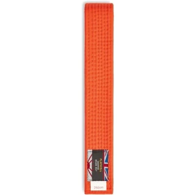 Image of Playwell Martial Arts Cotton Solid Coloured Grading Belt Orange (280cm)