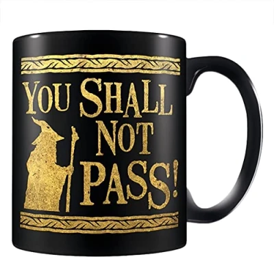 Image of Pyramid International Lords of The Rings You Shall Not Pass Ceramic Mug 315ml Birthday Gift Idea Officially Licensed