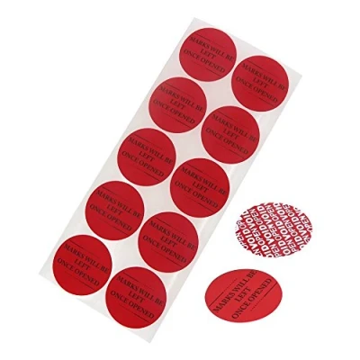 Image of 100pcs Tamper Evident Security Tape Stickers Resistant Safety Prevent Opened Warranty Void Labels Seals(Diameter 5cm Mark in The Item)