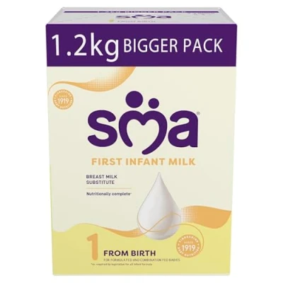 Image of SMA First Infant Baby Milk Powder Formula , from birth 1.2 kg (Pack of 1)