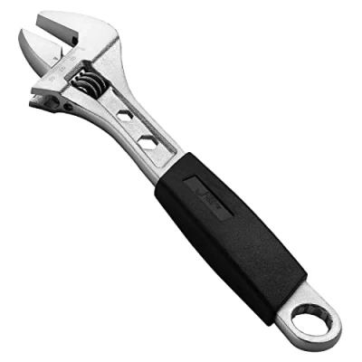 Image of Jetech 250 mm（10 Inch） Adjustable Wrench with Softgrip Handle Professional Shifter Spanner Wide Caliber Opening