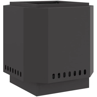 Image of vidaXL Smokeless Fire Pit Black 48x48x51 cm Steel