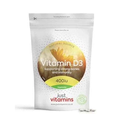 Image of Just Vitamins Vitamin D3 400iu 180 Tablets