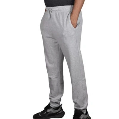 Image of True Face Mens Fleece Joggers Jogging Ribbed Bottoms Sweatpants with Zip Pockets Casual Elasticated Pants Tracksuit Trousers for Workouts and Sports Grey XL