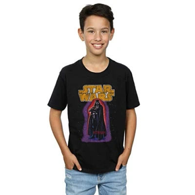 Image of Star Wars Boys Darth Vader Vintage T Shirt Black 5 6 Years