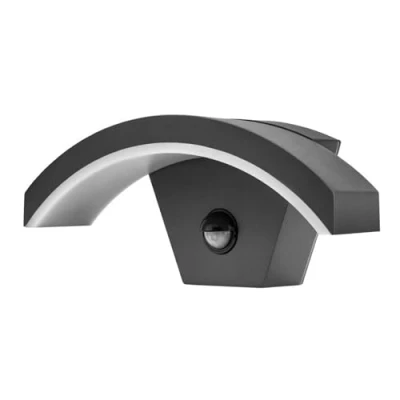 Image of Outdoor LED Curve PIR Wall Light 7.6W 4000K 420lm IP54