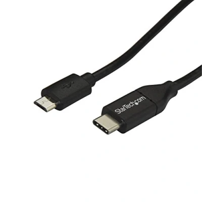 Image of StarTech.com USB C to Micro Cable 2m 6ft Charge 2.0 Type B Thunderbolt 3 Compatible (USB2CUB2M)