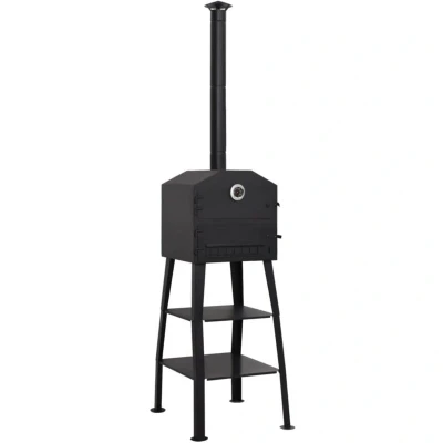 Image of Outdoor Pizza Oven Charcoal Fired with 2 Fireclay Stones