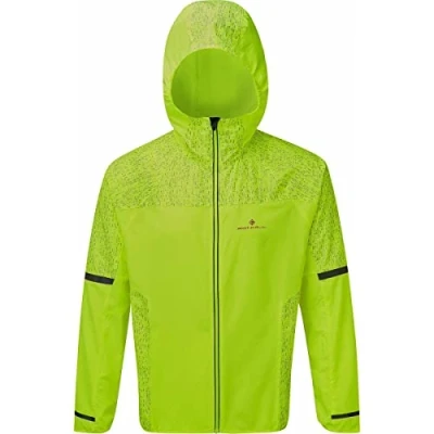 Image of RONHILL, Men&#039;s Life Night Runner Reflective Jacket, FlYellow/Flme/Reflect, XL