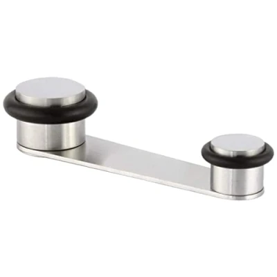 Image of Evi Fittings I 164 ad Door Stop with Retainer Rotary,Wedge Stooper,Stainless Steel, Adhesive or Screw Fix.