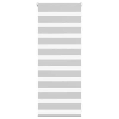 Image of vidaXL Zebra Blind Light Grey 65x100 cm Fabric Width 60.9 Polyester