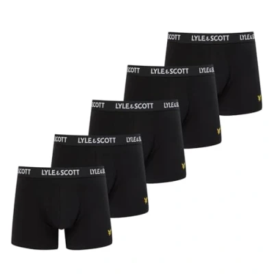 Image of Lyle &amp; Scott Mens 5 pack Miller Trunks Black M
