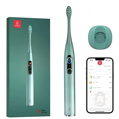 Image of Oclean X Pro, Smart Electric Toothbrush, 3 Modes with Whitening, Quick Charge for 30 Days, Anti Mould Design, IPX7 Green