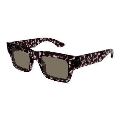 Image of Alexander Mcqueen Unisex Sunglasses havanahavanabrown, Size: 50, havana brown