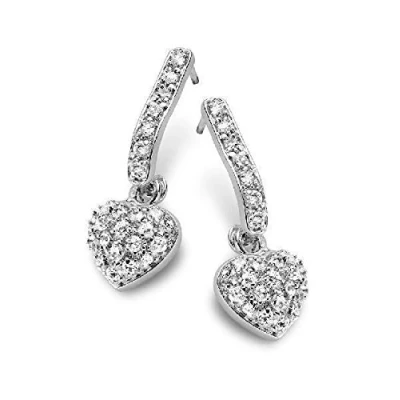 Image of Orphelia WoMens 925 Sterling Silver Drop Earrings EAR 438 One Size