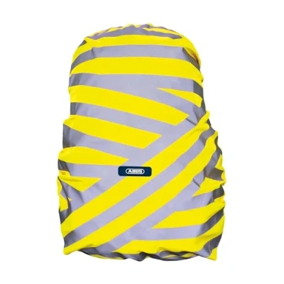 Image of ABUS reflective rain cover for backpacks Lumino X Urban waterproof and amp; visible backpack yellow/silver