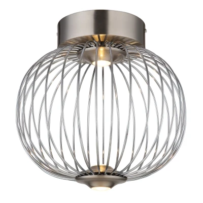 Image of Galway 30cm Globe Ceiling Light Nickel Matt LED 3000K