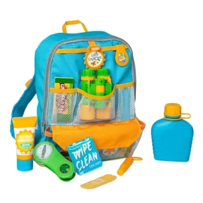 Image of Melissa &amp; Doug 40801 Animals Let&#039;s Explore Hiking PlaySet Pretend Play 3+ Gift for Boy or Girl, 40.64 x 31.12 8.89 cm