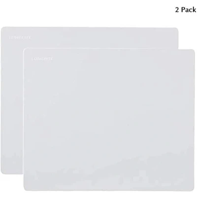 Image of Large Placemats Silicone Table Mats for Kids Baby 50 * 40cm 2 Pack Reusable Non Slip Heat Resistant Dinner Desk Counter Top Protector Liner Place (Grey)