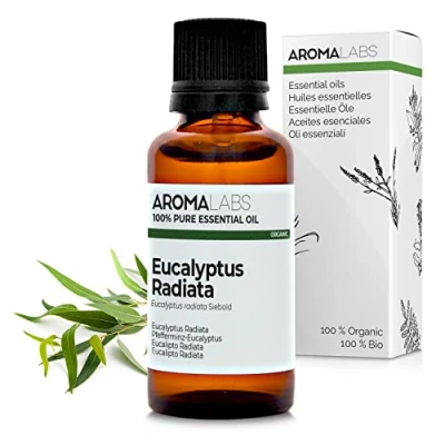 Image of Bio Eucalyptus Radiata Essential Oil 30mL 100% Pure, Natural, Chemotyped and AB Certified AROMA LABS (French Brand)