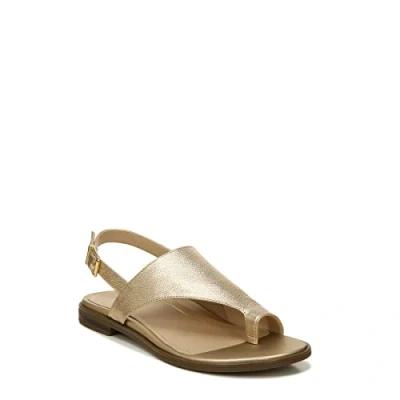 Image of Vionic Women&#039;s Citrine Ella Flat Comfort Sandal Supportive Adjustable Walking Sandals That Includes an Orthotic Insole and Cushioned Outsole for Arch Support, Medium Fit, Gold Metal Tumbled, 9 UK